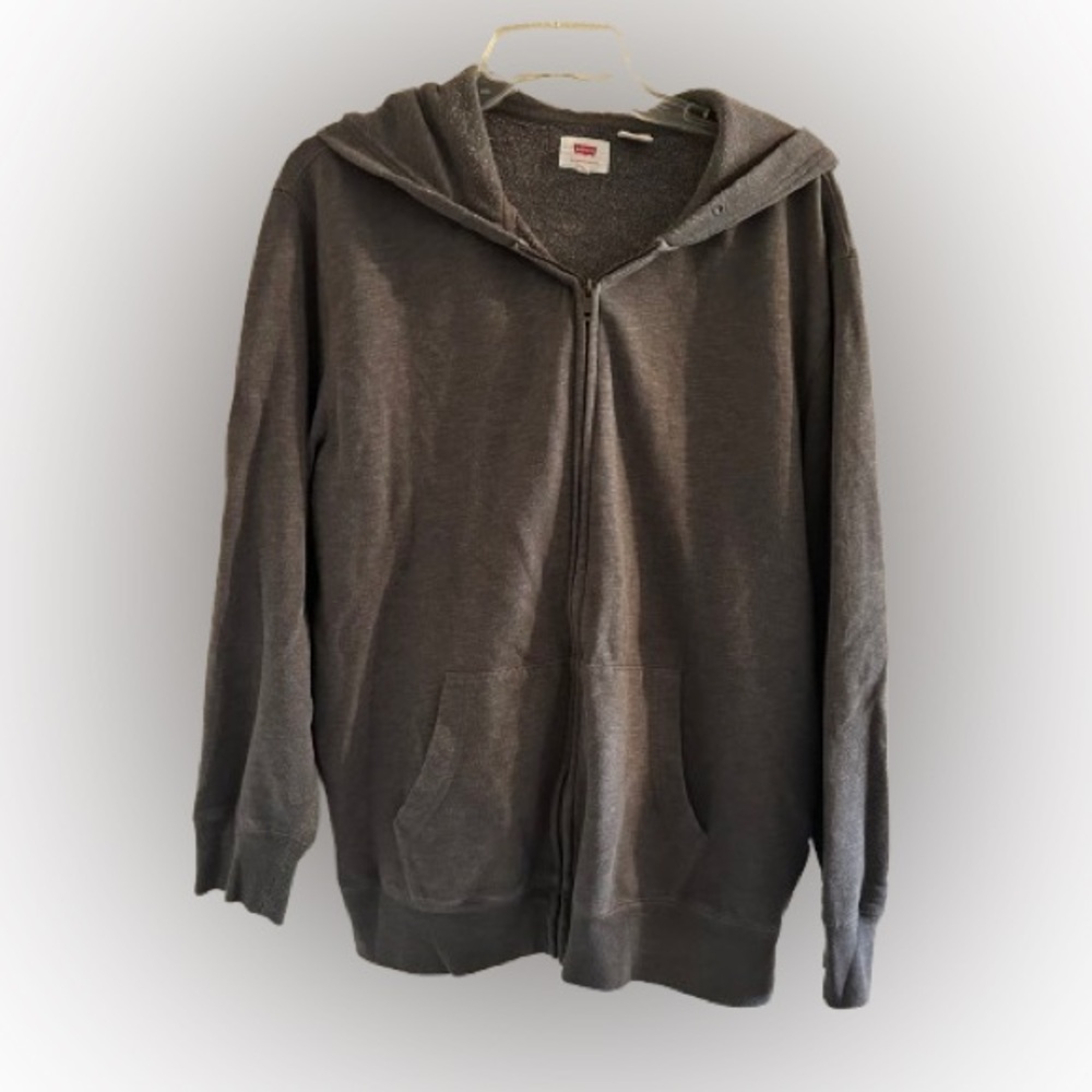 Levi’s Gray Zip Hoodie L Streetwear Essential Normcore Vibes